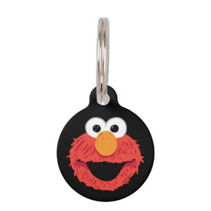 Placa Para Mascotas Barrio Sésamo   Elmo Face   Añadir información a t