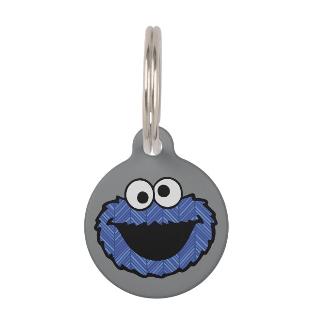 Placa Para Mascotas Barrio Sésamo | Monstruo de la cookie | Retroceso  (Anverso)