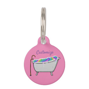 Placa Para Mascotas Bath Bomba Babe Thunder_Cove