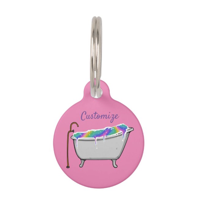 Placa Para Mascotas Bath Bomba Babe Thunder_Cove (Reverso)