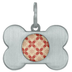Placa Para Mascotas Batik Kawung, Patrón indonesio, Javanés, Étnico