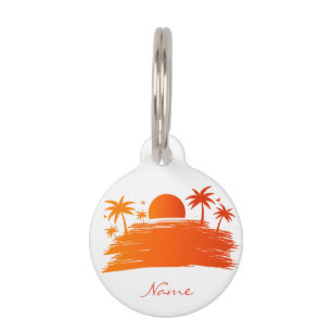Placa Para Mascotas Beach Sunrise Sunset Thunder_Cove