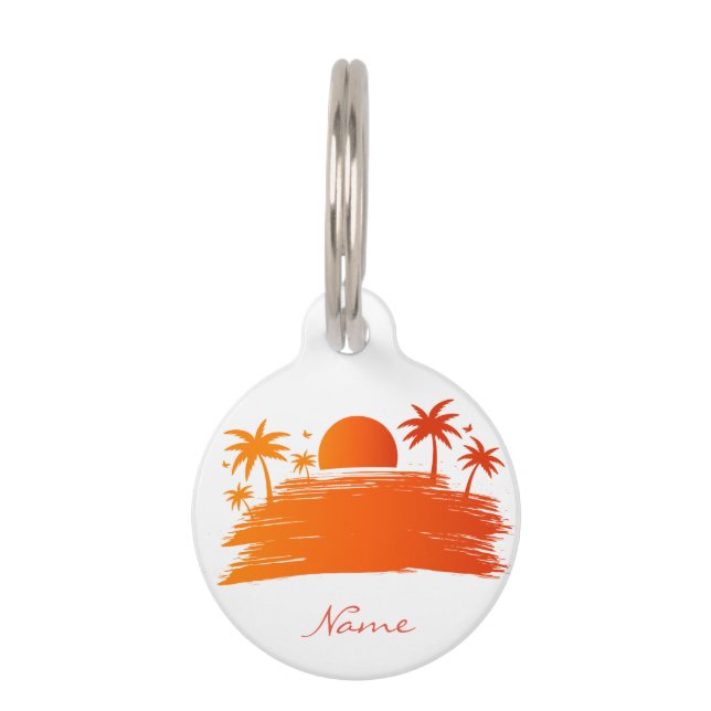 Placa Para Mascotas Beach Sunrise Sunset Thunder_Cove (Anverso)
