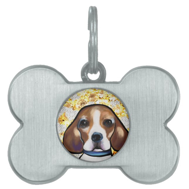 Placa Para Mascotas Beagle Bling        (Frente)