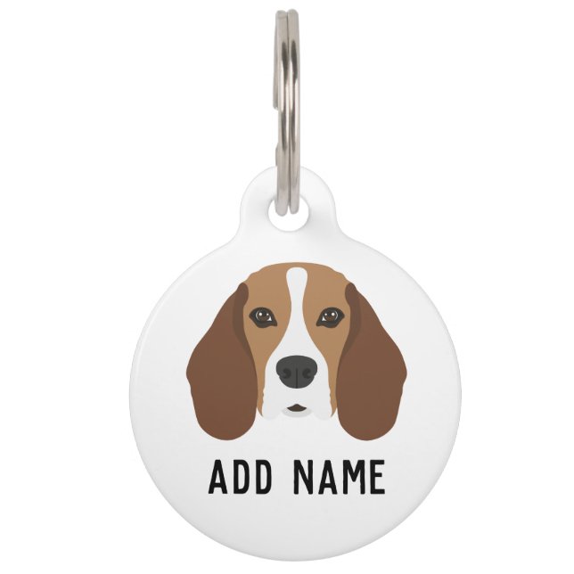 Placa Para Mascotas Beagle Dog (Anverso)