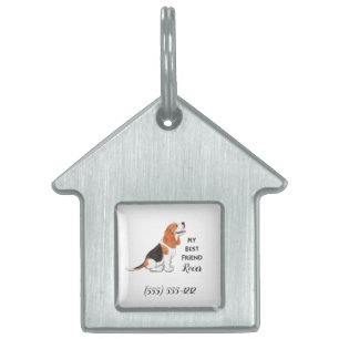 Placa Para Mascotas Beagle Mi mejor amigo Personalizado Dog House Nomb