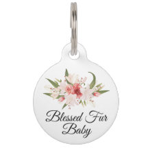 Bebé de pelaje bendito con diseño floral de acuare