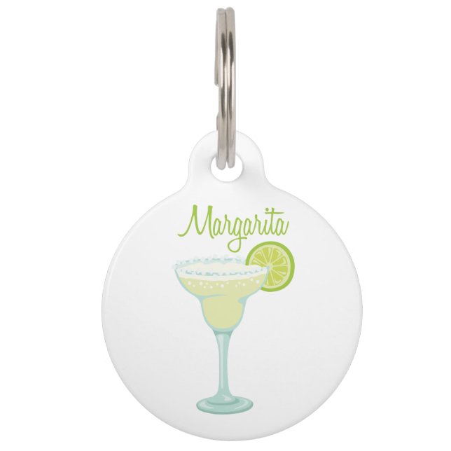 Placa Para Mascotas Bebida de Margarita (Anverso)