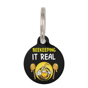 Placa Para Mascotas Beekeeper Art BeeKeeping It Real