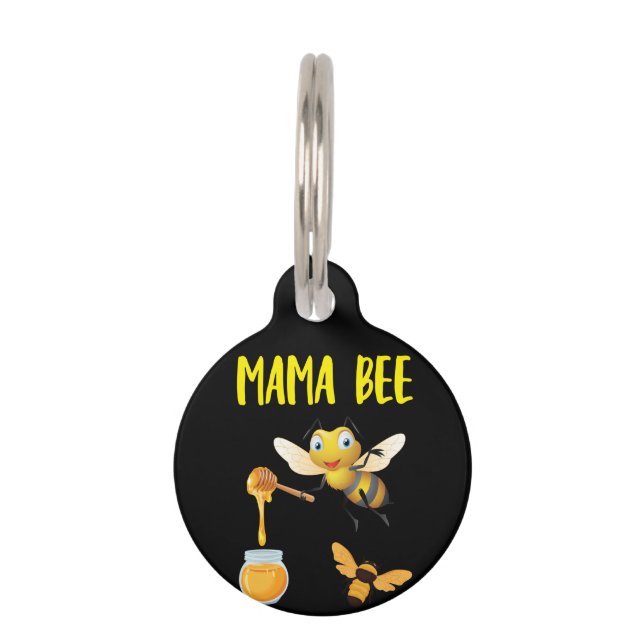 Placa Para Mascotas Beekeeper Art Mama Bee (Anverso)
