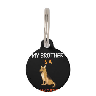 Placa Para Mascotas Beekeeper Art My Brother Is A German Shepherd