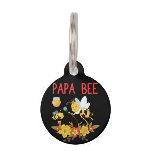 Placa Para Mascotas Beekeeper Art Papa Bee 2