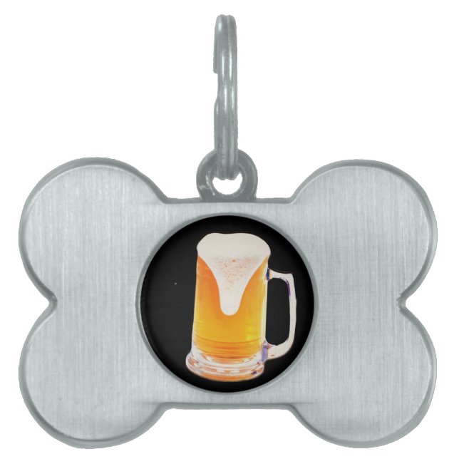 Placa Para Mascotas Beer Mug (Frente)