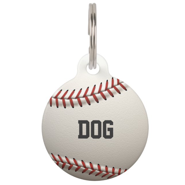 Placa Para Mascotas Béisbol (Anverso)