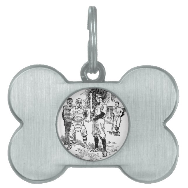 Placa Para Mascotas Béisbol: Jugadores (Frente)
