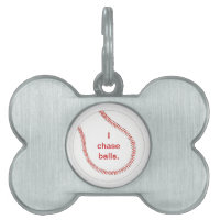 Béisbol, persigo bolas, etiquetas de mascota para 