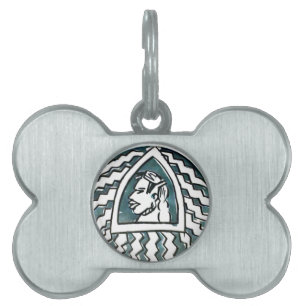 Placa Para Mascotas Belleza africana Bongo arte tribal retrato masái