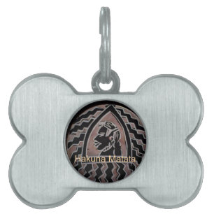 Placa Para Mascotas Belleza africana: el retrato tribal de Bongo Maasa