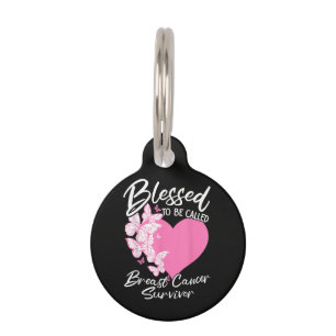 Placa Para Mascotas Bendecida por ser llamada sobreviviente de cáncer