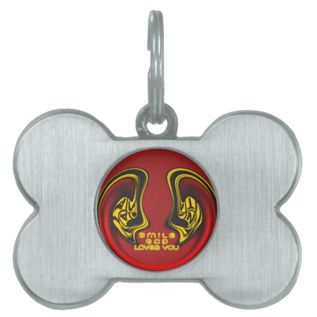 Placa Para Mascotas Bendición desde arriba: El saludo espiritual del a (Frente)