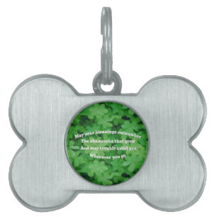 Placa Para Mascotas Bendición irlandesa