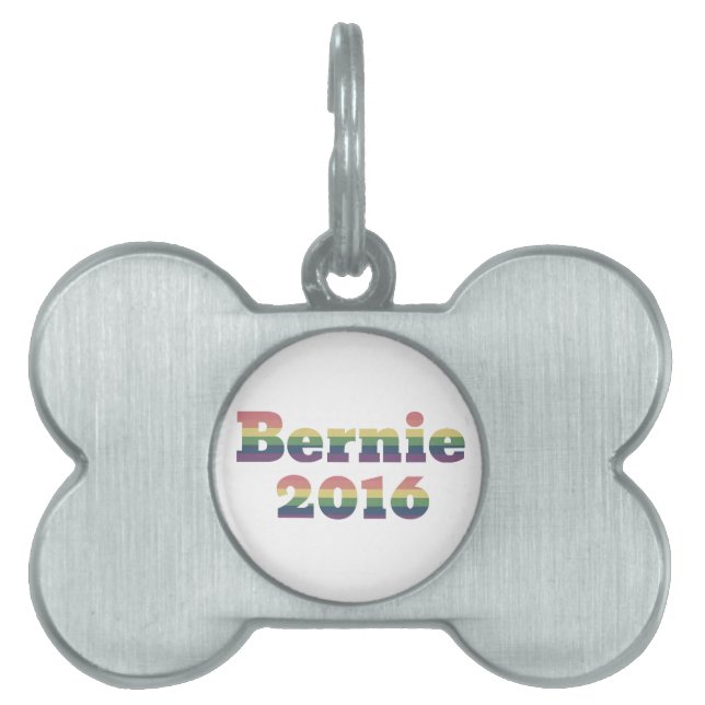Placa Para Mascotas Bernie Sanders para presidente 2016 (Frente)