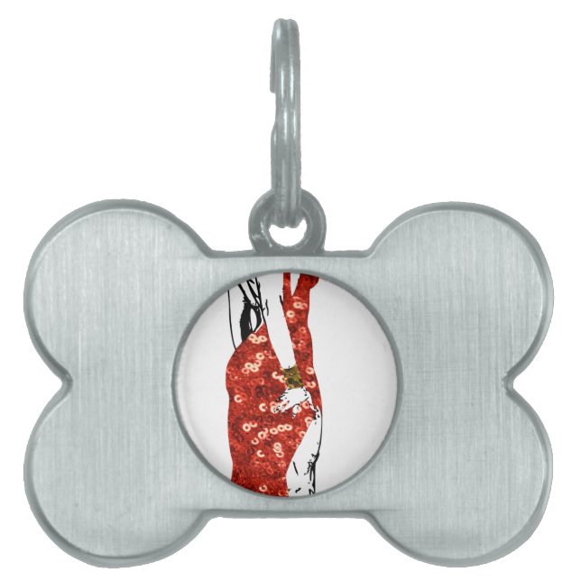 Placa Para Mascotas bettie pin up (Frente)