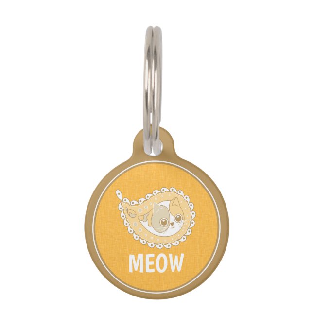 Placa Para Mascotas Beware of the cat! (Anverso)