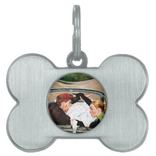 Placa Para Mascotas Bifurcación en el camino