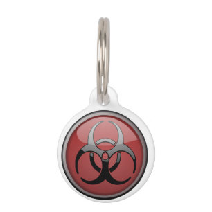 Placa Para Mascotas BioHazard Tóxico