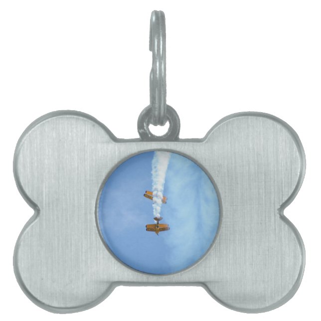 Placa Para Mascotas Biplanos aeroacrobacias (Frente)