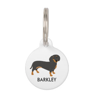 Placa Para Mascotas Black and Tan Dachshund