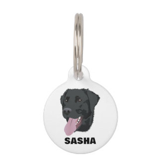 Placa Para Mascotas Black Lab personalizado
