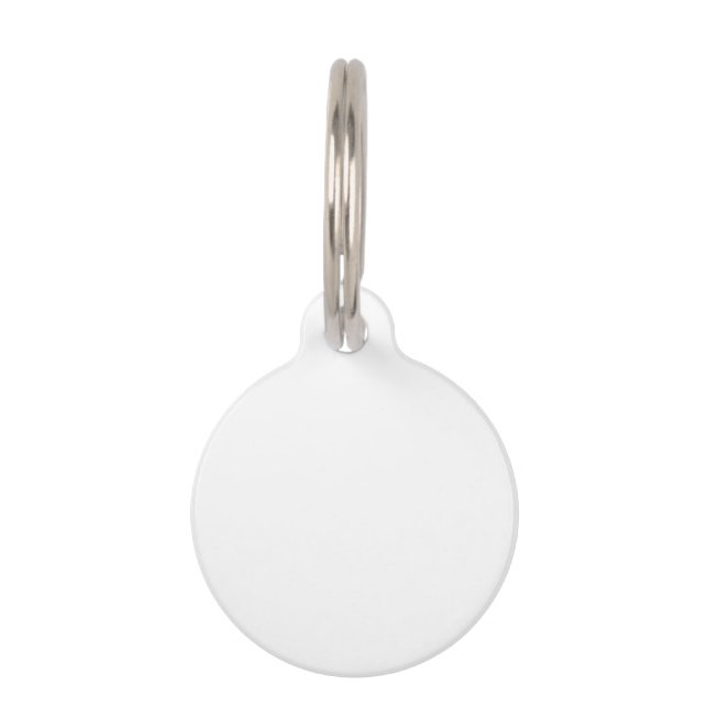 Placa Para Mascotas Blanco (Anverso)