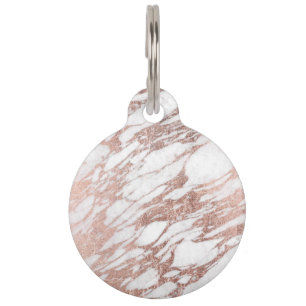 Placa Para Mascotas Blanco elegante elegante y modelo color de rosa