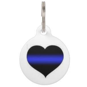 Placa Para Mascotas Blue Line fino