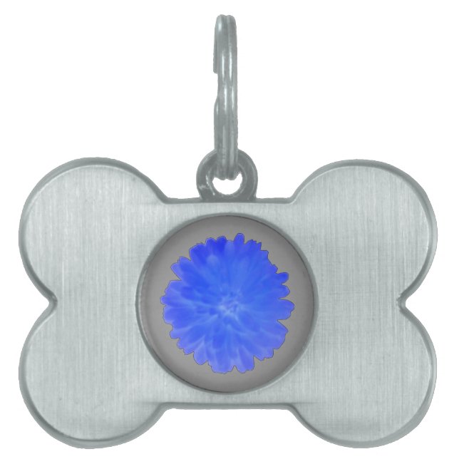 Placa Para Mascotas Blue Marigold Pet Tag (Frente)