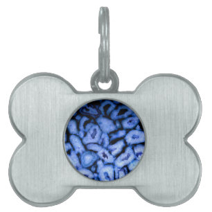 Placa Para Mascotas Blue Quartz Agate Geodes azules gemstone