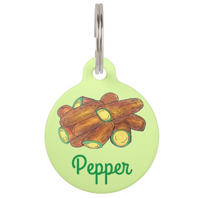 Placa Para Mascotas Bocadillos de Jalapeño Fritos Pimiento Jalapeño Ve (Anverso)