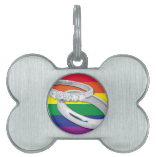 Placa Para Mascotas Boda lesbiana gay