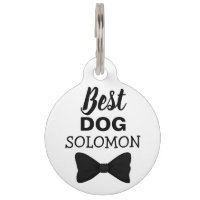 Boda mascota de perro elegante bowtie negra