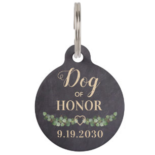 Placa Para Mascotas Boda Mascota Personalizada Perro De Honor