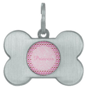 Placa Para Mascotas Boda Primavera Rosa Flor de cerezo y cerezas