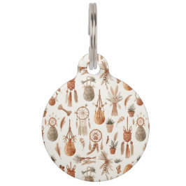 Placa Para Mascotas Boho Macrame Easter Pet ID Tag Woven Eggs