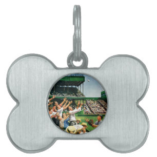 Placa Para Mascotas Bola de cogida del home run