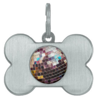 Placa Para Mascotas Bola de discoteca