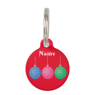 Placa Para Mascotas Bolas de adorno de árbol de Navidad Thunder_Cove