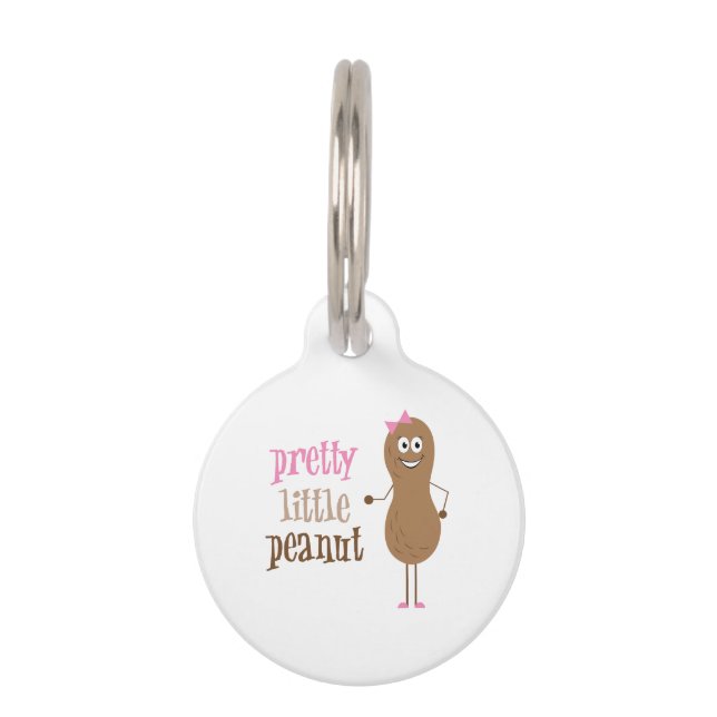 Placa Para Mascotas Bonito Little Peanut (Anverso)