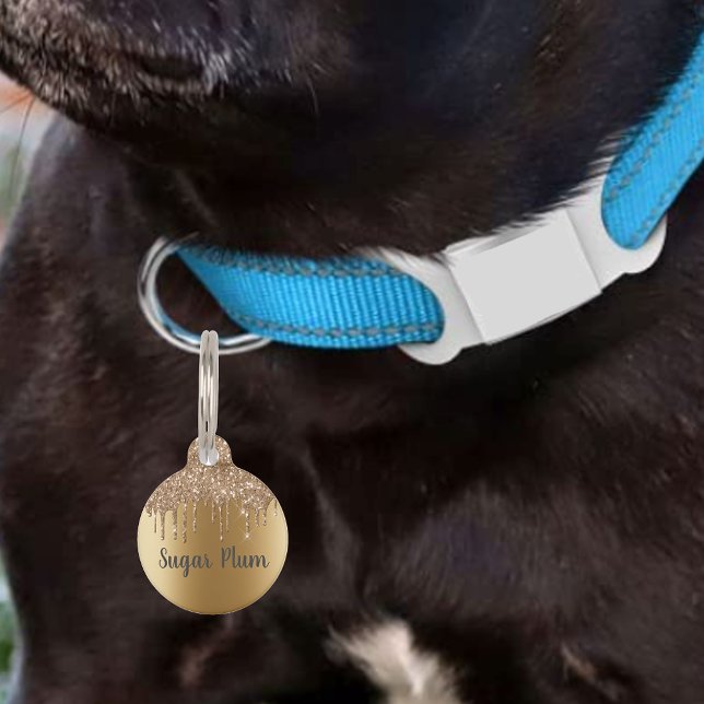 Placa Para Mascotas Bonito Purpurina Dris Mascota Perdido Id. (Subido por el creador)