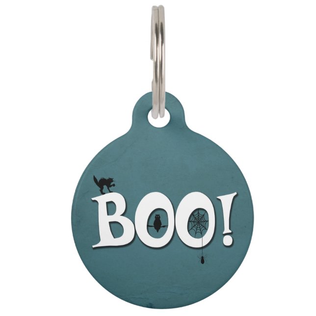 Placa Para Mascotas ¡Boo! (Anverso)